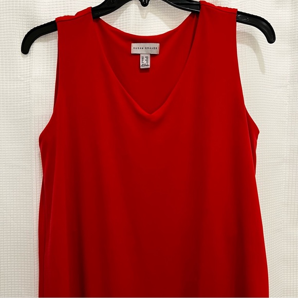 Susan Graver Regular Liquid Knit Sleeveless Tiered Asymmetrical Hem Dress - Picture 4 of 17